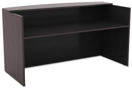 Alera ALE Valencia Series Reception Desk w/Counter,71w x 35 1/2d x 42 1/2h, Espresso