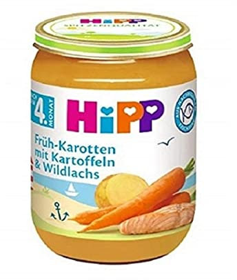 Hipp Früh-Karotten mit Kartoffeln und Wildlachs, 190 g