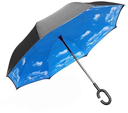 Regenschirm windsicher wasserabweisende auto regenschirmständer Frei Hände Rückwärts Double Layer Regenschirme automatisch öffnet und schließt