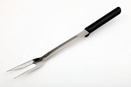 APS Fleischgabel, Bratengabel, Tranchiergabel, langstielige Gabel mit zwei Zinken, Materialdicke 2,5 mm, ergonomischer, rutschfester Griff