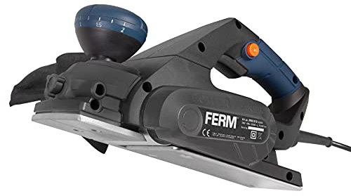 FERM Elektrohobel - Planungsmaschine 650W - Soft Griff - 8 Positionen - Parallelführung - Mit Staubfangsack