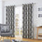 Fusion - Woodland Trees - 100% Cotton Pair of Eyelet Curtains - 46 Width x 54 Drop (117 x 137cm) in Charcoal