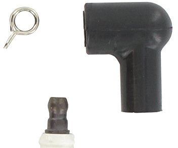 GREENSTAR - Antiparasite / Connecteur De Bougie D'Allumage GREENSTAR - En Caoutchouc - Avec épingle - Pour Fil Ø 7mm, Noir