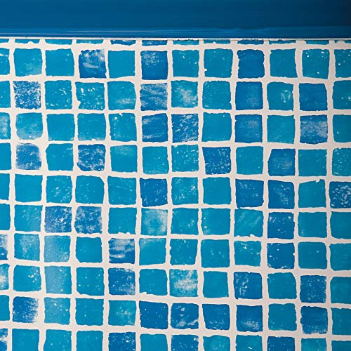 Gre FPROV827 - Liner per Piscine ovali, 800 x 470 x 132 cm (Lunghezza x Larghezza x Altezza), Sistema con aggancio, mosaicato