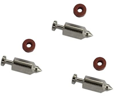 HURI 3x Schwimmernadelventil mit Dichtring ersetzt für Briggs & Stratton 398188 281144 281178 Wolf 2003 411 Toro 77-8110 Ering Schwimmer Vergaser Ventil Nadel Sitz Satz