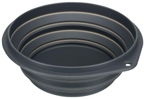 Trixie 25012 Reisenapf, Silikon, 1 l/ø 18 cm, Rot/Schwarz