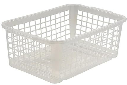 keeeper Cesta de almacenamiento, Plástico resistente (PP), 4,5 l, 30 x 20 x 11 cm, Fred, Transparente neutro