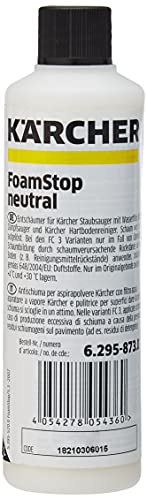 Kärcher FoamStop Neutral, mit dem flüssigen Entschäumungsmittel wird störender Schaum aufgelöst, 125 ml Konzentrat ergeben verdünnt 125 l Flüssigkeit