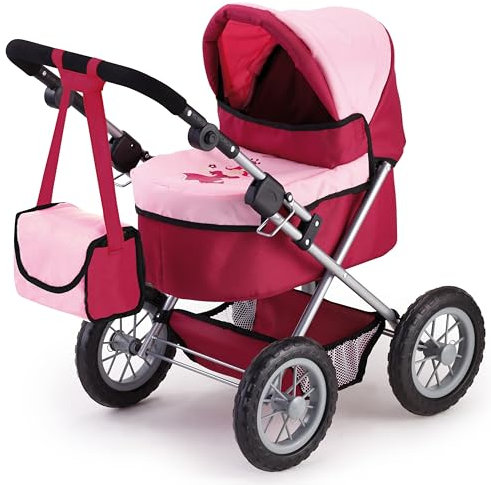 Bayer Design 13014 - Puppenwagen Trendy bordeaux, 67 x 41 x 67 cm