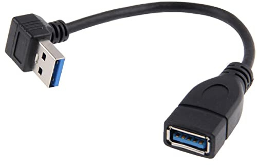chenyang USB 3.0 Stecker auf Buchse 90 Grad unten Winkel Verlängerungskabel 20cm
