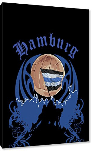 Ultras Hamburg Format: 120x80, Bild auf Leinwand XL, fertig gerahmt