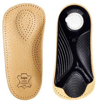 Kaps Orthotic 3/4 Leather Insoles With Longitudinal And Transverse Arch Support, Orthopedic Shoe Inserts For Men And Women, Bolero