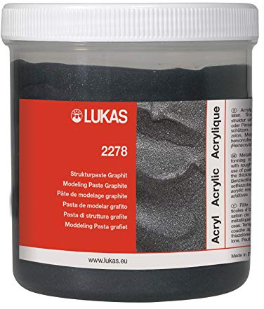 LUKAS Malmittel - Strukturpaste Graphit in 250 ml, K22780250, schwarz