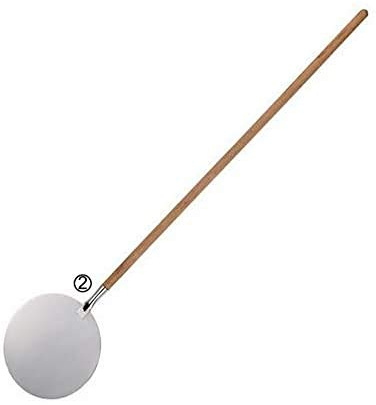 De Buyer 3291.31F Pelle à Pizza Ronde - Manche bois L. 123 cm - Pelle Inox Ø 31 cm