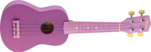 Stagg US-VIOLET Sopran-Ukulele mit schwarzem Nylon-Gigbag, Violett