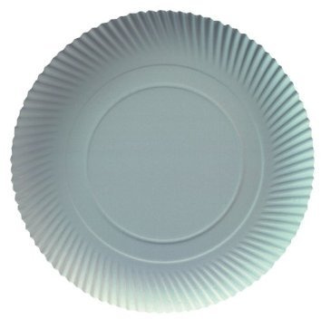 50 Einwegteller Pappe rund Ø 34 cm · 3 cm weiss Pappteller Pappschüssel