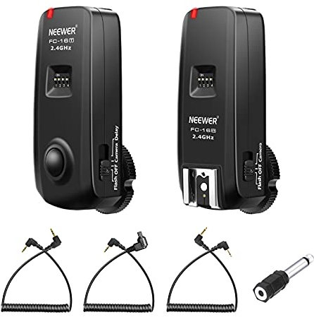 Neewer® FC-16 Multi-Channel 2.4 GHz 3-in-1 Remote Flash Trigger for Studio Flash with Remote Shutter Release for Canon Rebel T4i T3i T3 XS T2i T1i Xsi EOS 1100D 1000D 700D 650D 600D 60D 550D 500D 450D 100D, EOS 1D Mark IV 1D Mark III 5D Mark III 5D Mark II 50D 40D 30D 20D 7D 5D 6D.