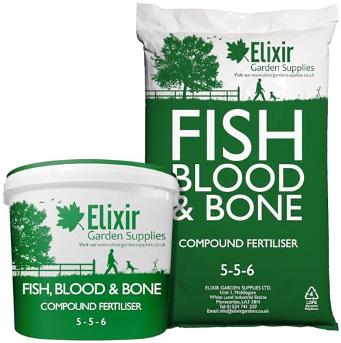 Elixir Gardens Fish, Blood and Bone Organic-Based Fertiliser | 3kg Bag | Treats over 42sqm