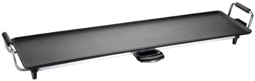 H.Koenig TKI100 Teppanyaki Plancha Elektrogrill, 1800 W, Antihaftbeschichtung, schwarz