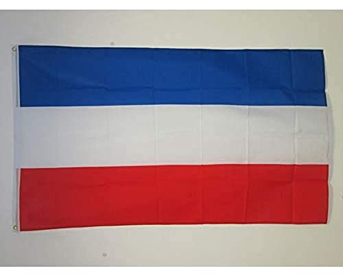 AZ FLAG Bandera República Federal de Yugoslavia 150x90 cm 2 Ojales | Uso interior y exterior Enseña yugoslava costuras dobles y bordes reforzados con ojales metálicos poliéster 100D