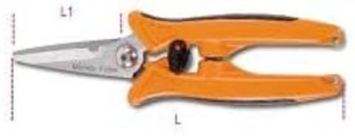 BETA Utensili S.R.L. 11300001 Forbici Multiuso Inox BMX, Black/Orange, 190 mm