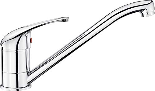 Cornat Spültisch-Einhebelarmatur Fabio - Hochwertiger Messingkörper - verchromt - Schwenkbarer Auslauf / Hochdruck-Armatur / Küchenarmatur / Wasserhahn / FAB5