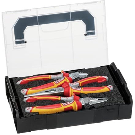 NWS 338-1 841-3 Sortimo L-BOXX Mini VDE Tool Box, Multi-Colour, Set of 4 Piece