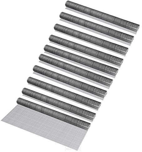 pro.tec Drahtgitter grau 1m x 5m 10 Rollen 4-Eck verzinkt Schweißgitter Volierendraht