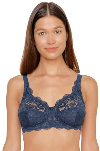 SUSA BH Damen ohne Bügel Latina, Damen-BHs mit genähten Cups & längenverstellbarem Träger, Idealer Halt,Häkchenverschluss