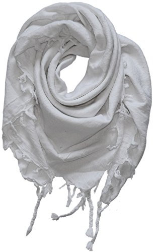 Harrys-Collection PLO Pali Tuch Schal in 20 Farben 100% Baumwolle dick, Farben:weiss