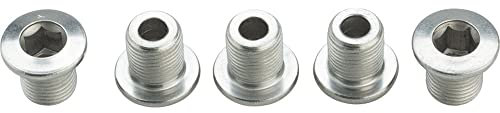 Shimano FC-4503 inner chainring fixing bolts - M8 x 8.5 mm (pack of 5), Silver