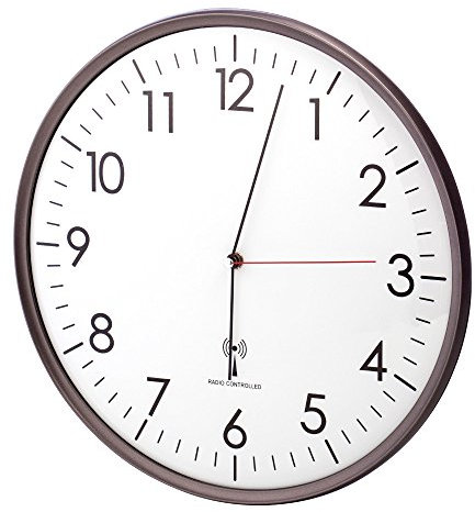 Funk-Wanduhr TFA 60.3516 330 mm mit nahezu lautlosem Sweep-Uhrwerk (Funchal)