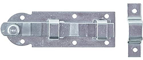 Alberts 113261 Fensterriegel | gerade, mit befestigter Schlaufe | Edelstahl | Platte 80 x 26 mm