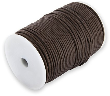 Auroris 100 m Rolle Baumwollband, rund 1,5 mm, braun