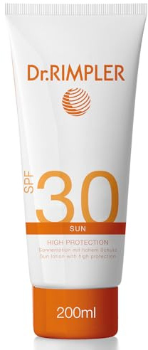 Dr. RIMPLER SUN High Protection SPF 30 Body 200 ml - wasserfest und schweißbeständig - emulgator- und fettfreie Sonnenschutzcreme mit Breitbandschutz (UVA/UVB) - für alle Hauttypen