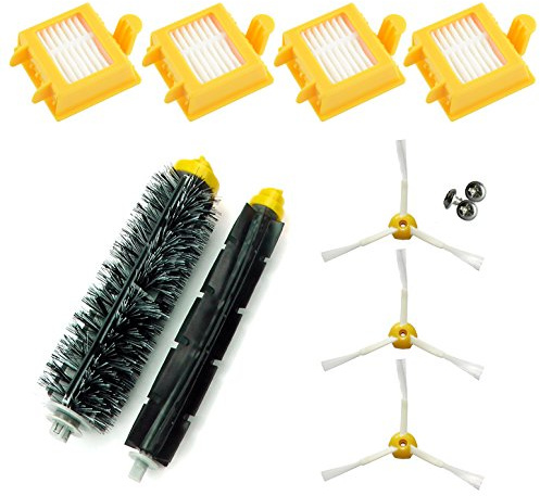 MIRTUX Kit de Recambios Compatible con Roomba serie 700 - Repuestos para Roomba 720, 750, 760, 765, 770, 775, 776, 780, 785, 790...(Todos los modelos) - Pack de Rodillos, Filtros, Cepillos Laterales