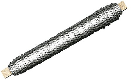 Rayher 2405321 Alambre, Múltiple, Madera Wickel 100 g, 0,65 mm Ã ¸, Platino