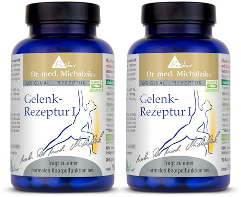 Gelenk-Rezeptur I nach Dr. Michalzik, 1200 mg Chondroitin, 180 Kapseln | Mit Chondroitin, Glucosamin, MSM und Hyaluronsäure • eigene deutsche Produktion • ohne Zusätze