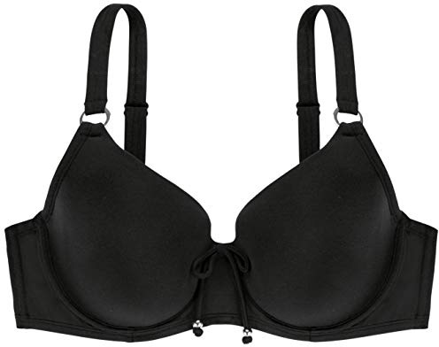 Dorina Damen Bügel Bikinioberteil, Fiji Curves Bikini Top, Gr. 75F (Herstellergröße: 34E), schwarz
