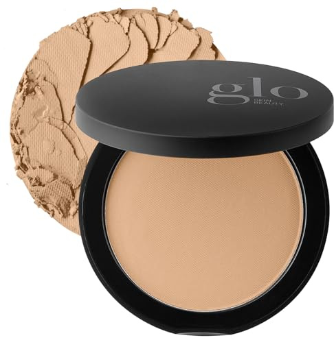Glo Skin Beauty Pressed Base Powder Foundation, Honey Medium – Buildable Sheer to Full Coverage, Long Wear Face Powder Compact, Pressed Powder Makeup for Smooth, Semi-Matte Finish