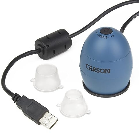 CARSON MM-480B Zorb Handheld USB Digital Microscope with Integrated Camera, Blue