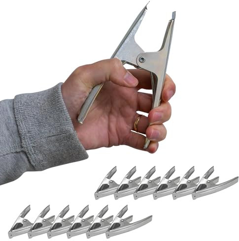 Woodside Pack of 12 Heavy Duty Spring Clamps Market Stall Tarpaulin Clips