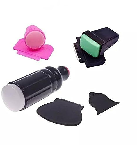 Goliton 3 Sets Nail Art Stamping Stamper + Scraper Set Nail Printing Template Tool