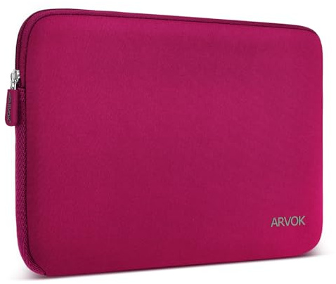 Arvok 11 11,6 12 Zoll Laptoptasche Schutzhülle Wasserdicht Neoprene, Laptop Sleeve Case Laptophülle Notebook Hülle Tasche für Acer/Asus/Dell/Fujitsu/Lenovo/HP/Samsung/Sony, Wein Rot