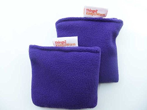 Microwavable Pair of Hand Warmers T2K Purple- Non Scented Wheat Warmer