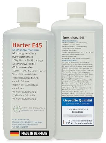 1,75 kg Epoxidharz Set - 2K - Transparent Epoxydharz Gießen + Härter für Schmuck, Kunstwerke, Handwerk und mehr - Laminierharz - (1,75kg - 20kg)