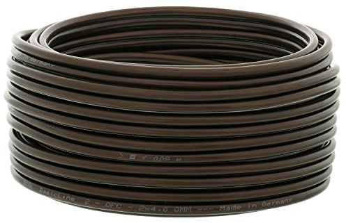 DCSk 15m - 2x4mm² Lautsprecherkabel schwarz - OFC Kupferkabel für HiFi/Audio - 99,99% Kupfer Boxenkabel mit Isolierung