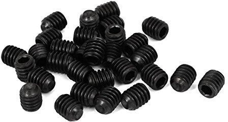 sourcing map 30Stk. Innensechskant Madenschrauben 5/16 Zoll-18 x 3/8 Zoll Gewinde 5mm Schwarz de