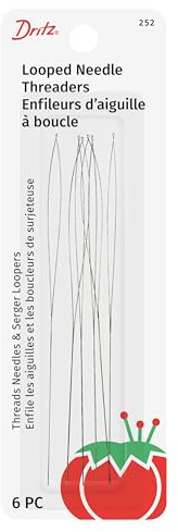 Dritz 252 Looped Needle Threaders (6-Count),Silver