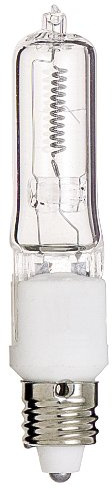 Satco S3486 1/Card 120V 150-Watt T4.5 E11 Base Light Bulb, Clear